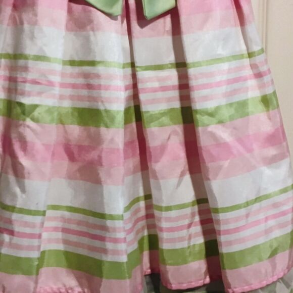 Youngland Pink and Green Pleated Halter Sundress - Picture 6 of 15